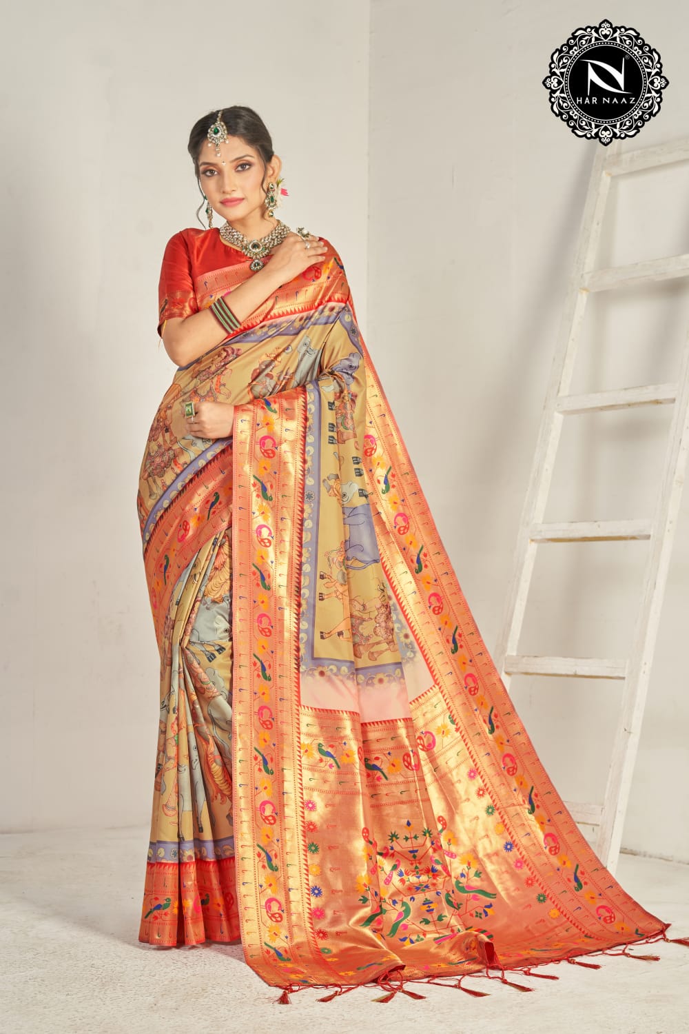 Har Naaz Rajwadi Silk Wedding Sarees Catalog
